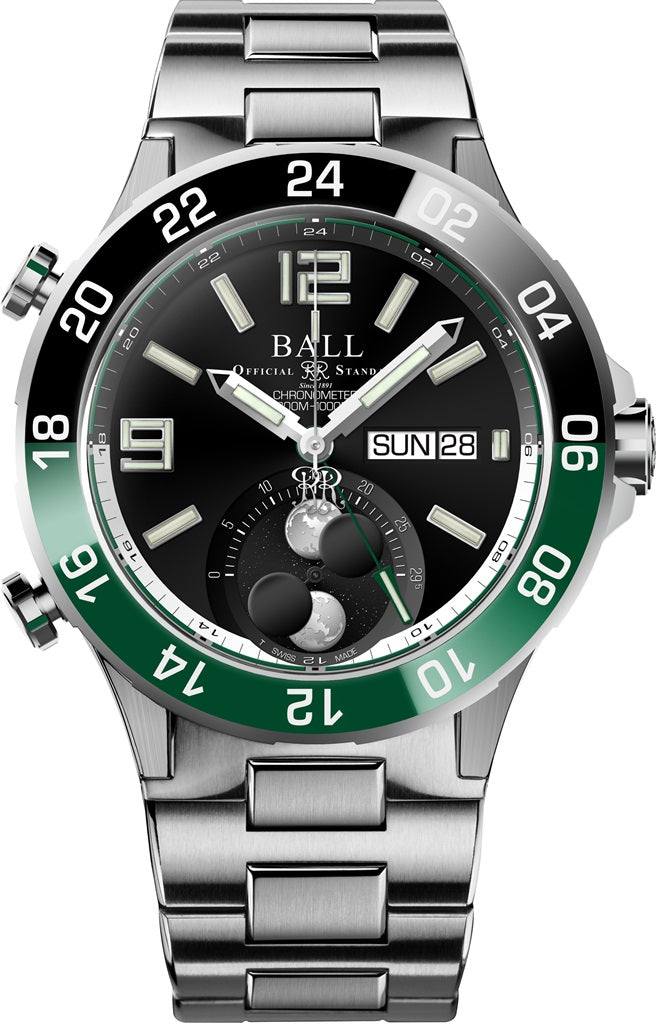 Ball Roadmaster Marine GMT Moon Phase DG3220A-S2C-BK