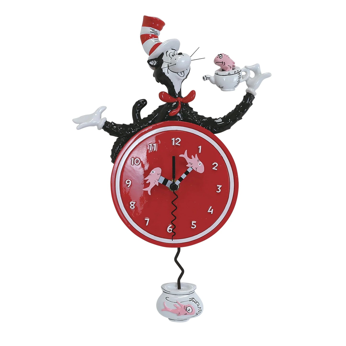 Allen Designs Cat in the Hat Wall Clock