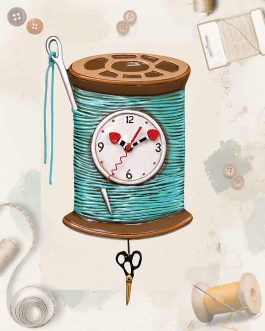 Allen Designs Needle & Thread Clock