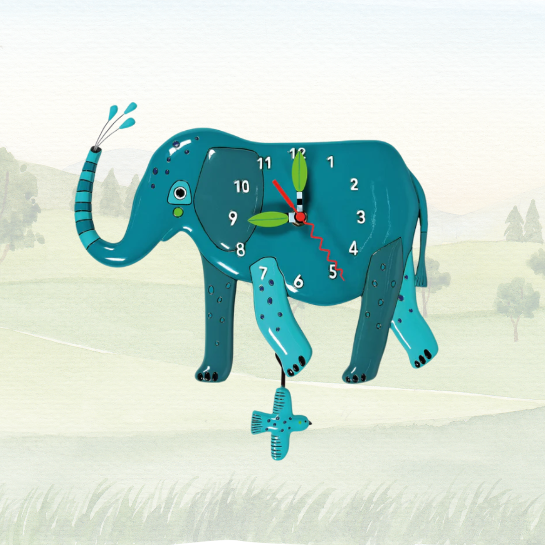 Allen Designs Gentle Giant Elephant Clock