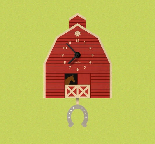 Popclox Horse Barn Pendulum Clock