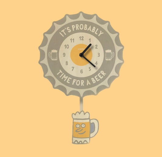 Popclox Beer Time Pendulum Clock
