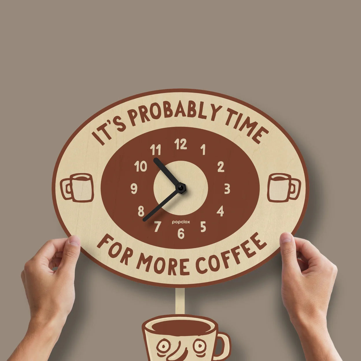 Popclox Coffee Time Pendulum Clock