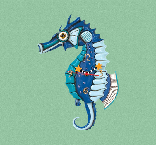 Allen Designs Salty Seahorse Clock