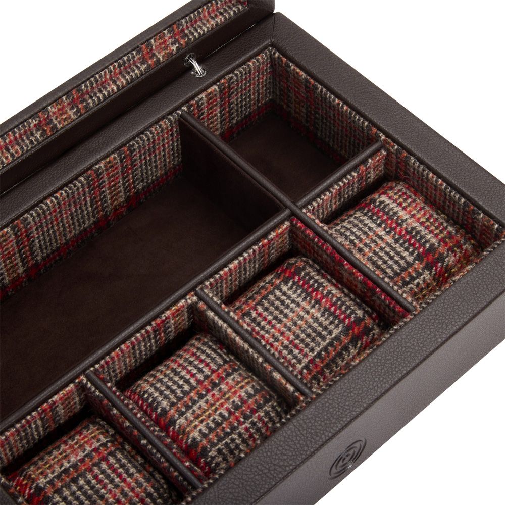 Wolf WM Brown 4 Piece Watch Accessory Box