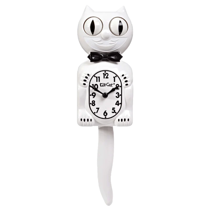 Kit-Cat Klock Classic White Gentleman
