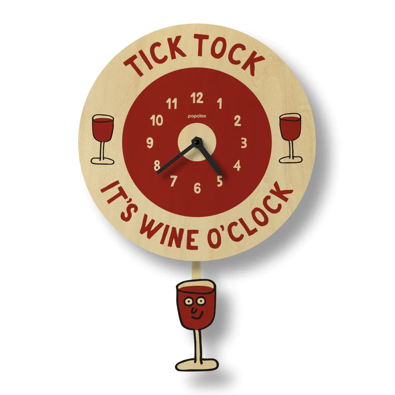 Popclox Wine O'Clock Pendulum Clock