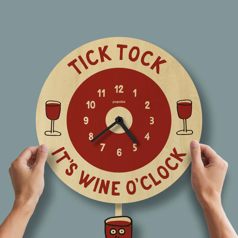 Popclox Wine O'Clock Pendulum Clock